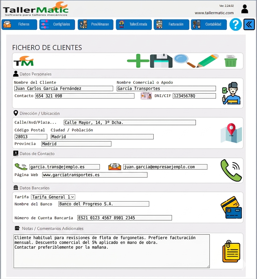 Toda la información de tus clientes
organizada 
