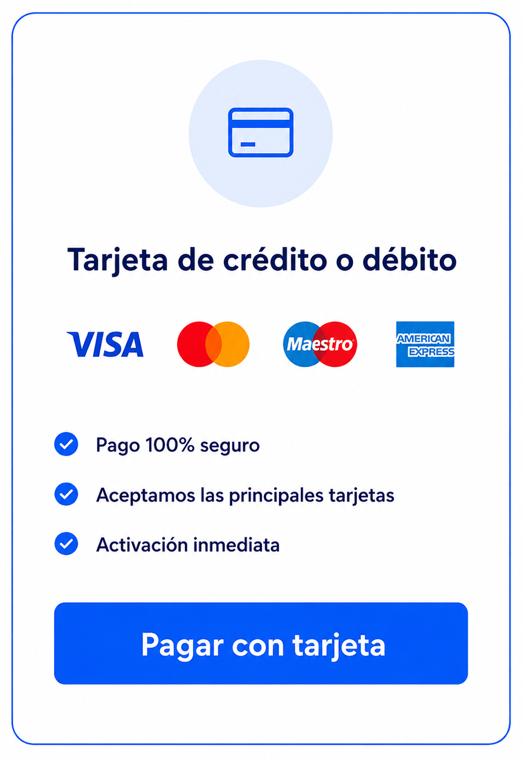 Paga de forma cómoda y segura tu licencia de uso TallerMatic con tu tarjeta de crédito o débito a través con la seguridad de tu banco.
